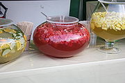 Popular strawberry and pineapple punches are depicted here.